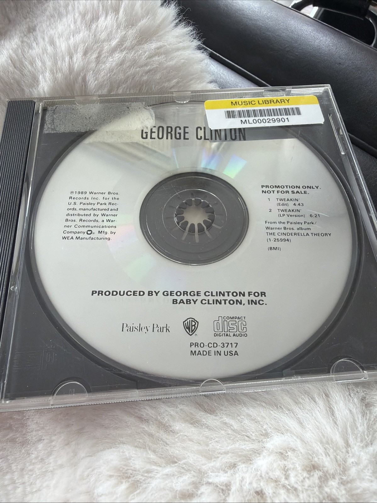 George Clinton – Tweakin\' CD 1988 PROMO ONLY Funk R&B PaisleyPark/Warner : VOA