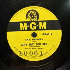 Sam Nichols – Red Hair And Green Eyes / Ain't That Too Bad - VG picture