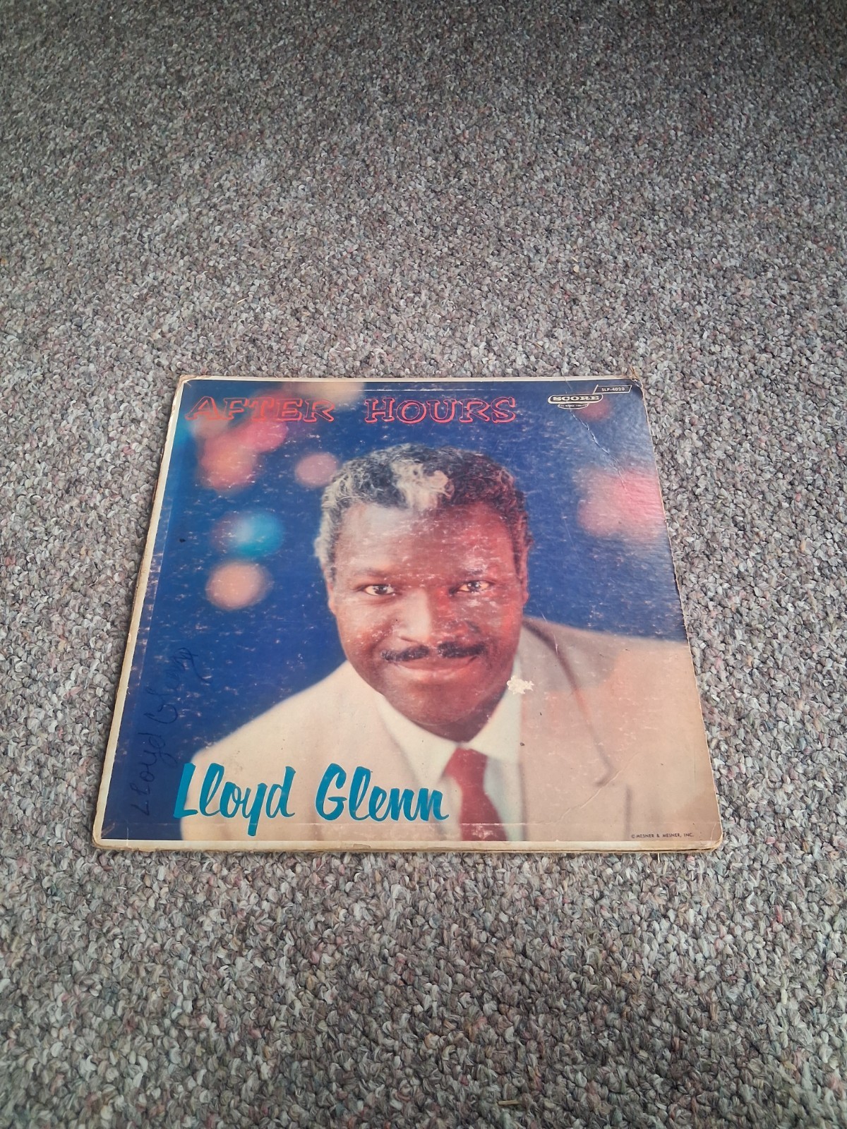 vintage Signed vinyl LP of After Hours by Lloyd Glenn.