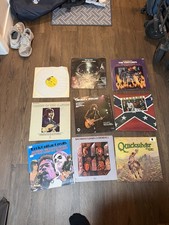 9 Classic Rock Vinyl Record Lot AC/DC Jimmy Page Clapton BTO Quicksilver picture