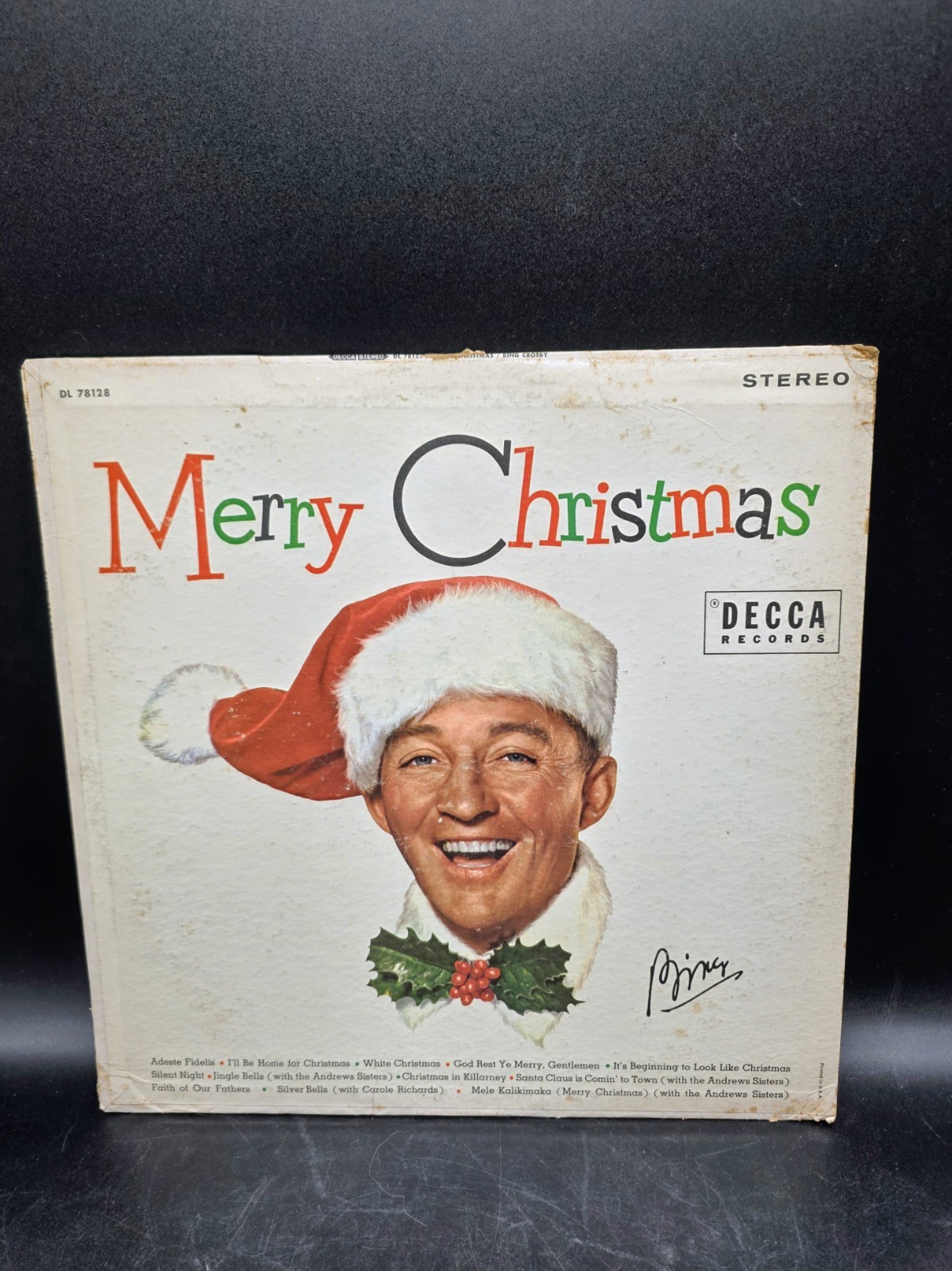 Bing Crosby Merry Christmas Vtg Vinyl Album Decca White Christmas Tested