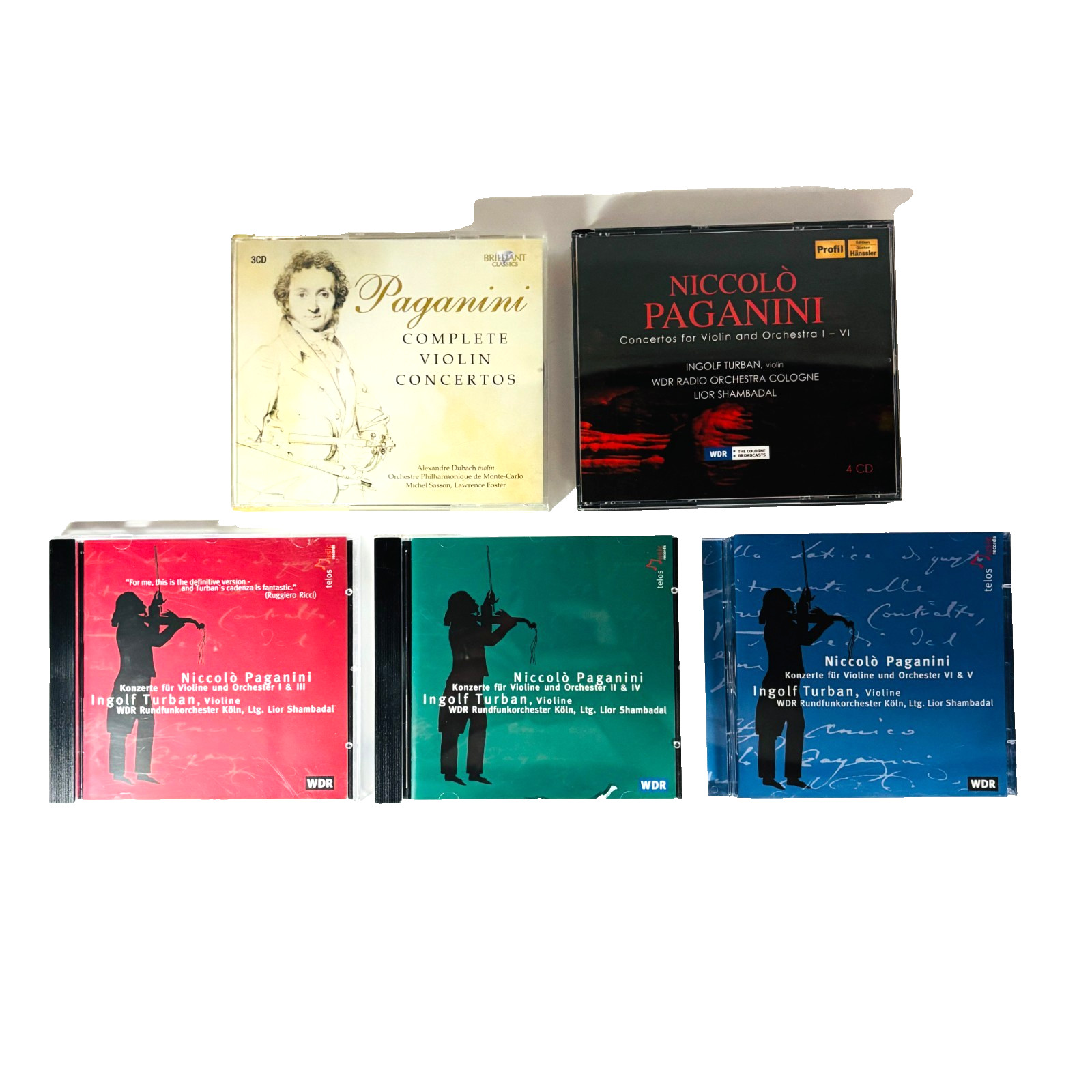 Paganini  Collection of Music CD Sets & Singles - 10 CDs Total