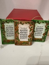Lot of 3 Christmas Vintage Music Song Book Plastic Christmas Ornaments  picture