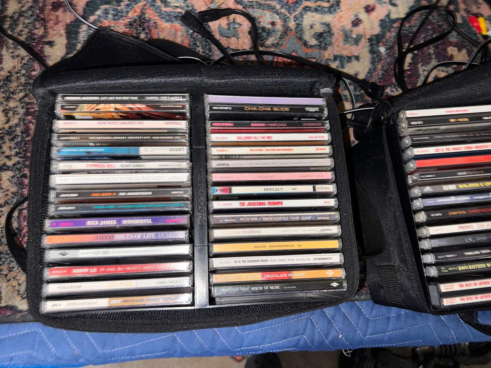 59 Vintage R & B Hip Hop CDs Album Collection with Travel Cases