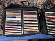 59 Vintage R & B Hip Hop CDs Album Collection with Travel Cases picture