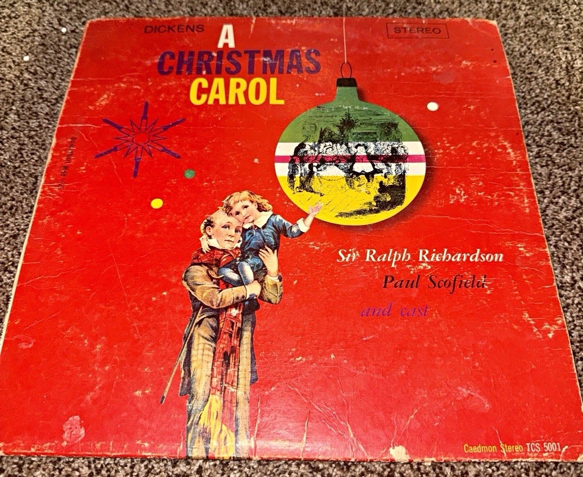1960 Caedmon A Christmas Carol TCS 5001 Stereo LP Sir Ralph Richardson
