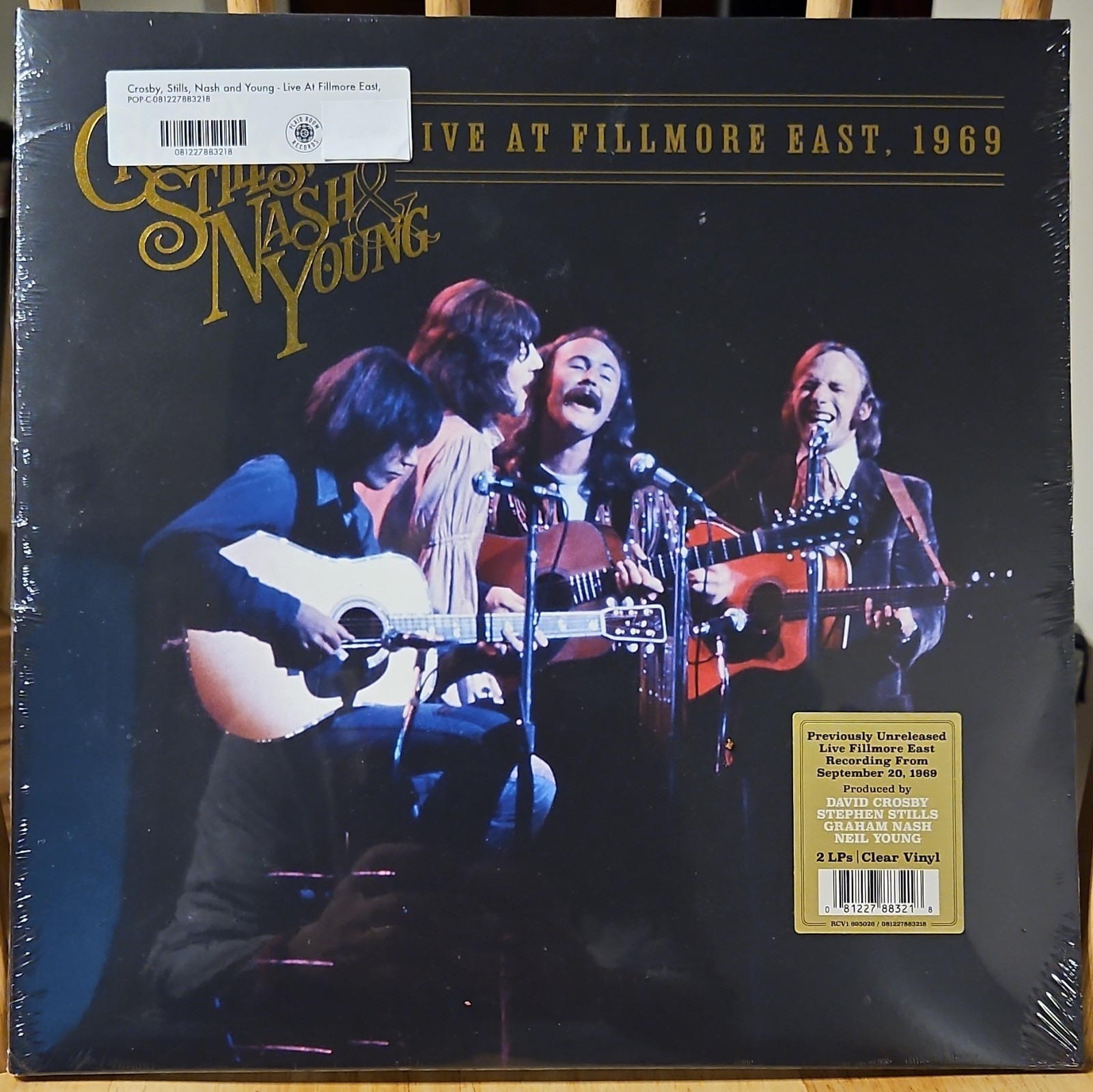 Crosby, Stills, Nash & Young - Live At Fillmore East, 1969 2 LP Clear Vinyl