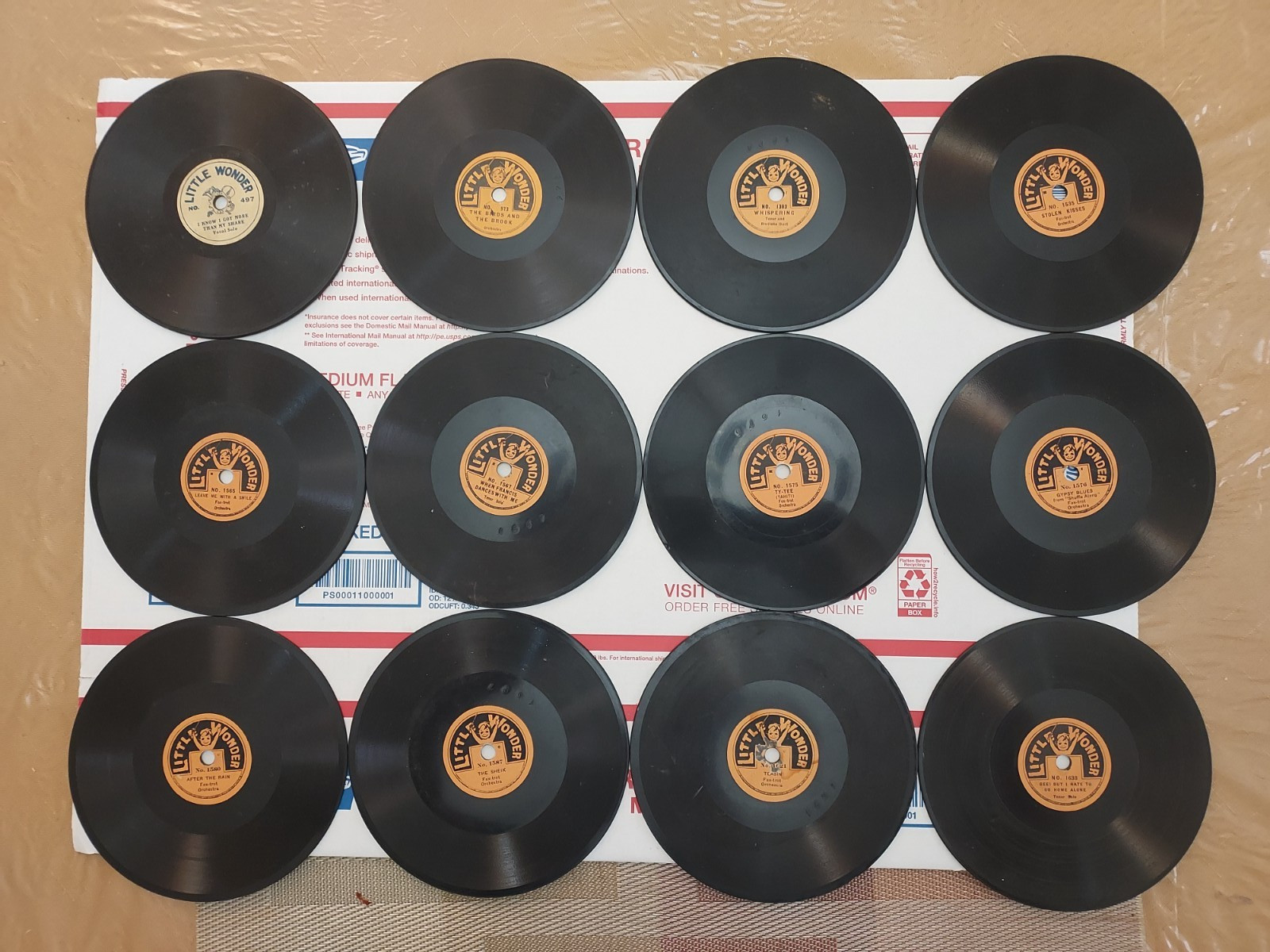 Vintage Antique Little Wonder 5.5” Shellac Records Lot (12) Fox-Trot/Early 1900s