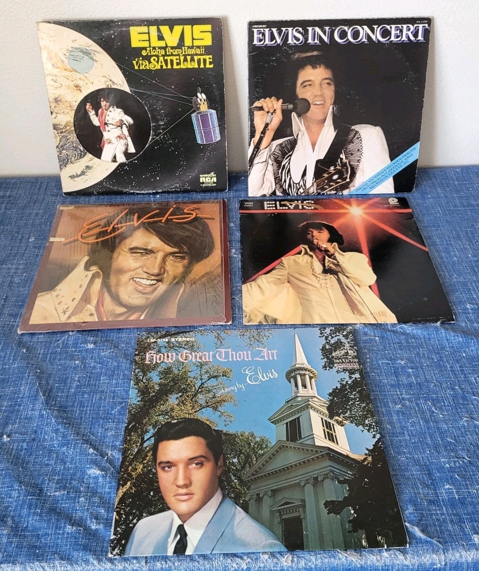 VTG • Elvis Presley • Vinyl LP Record Albums Lot Of 5 • 33 RPM