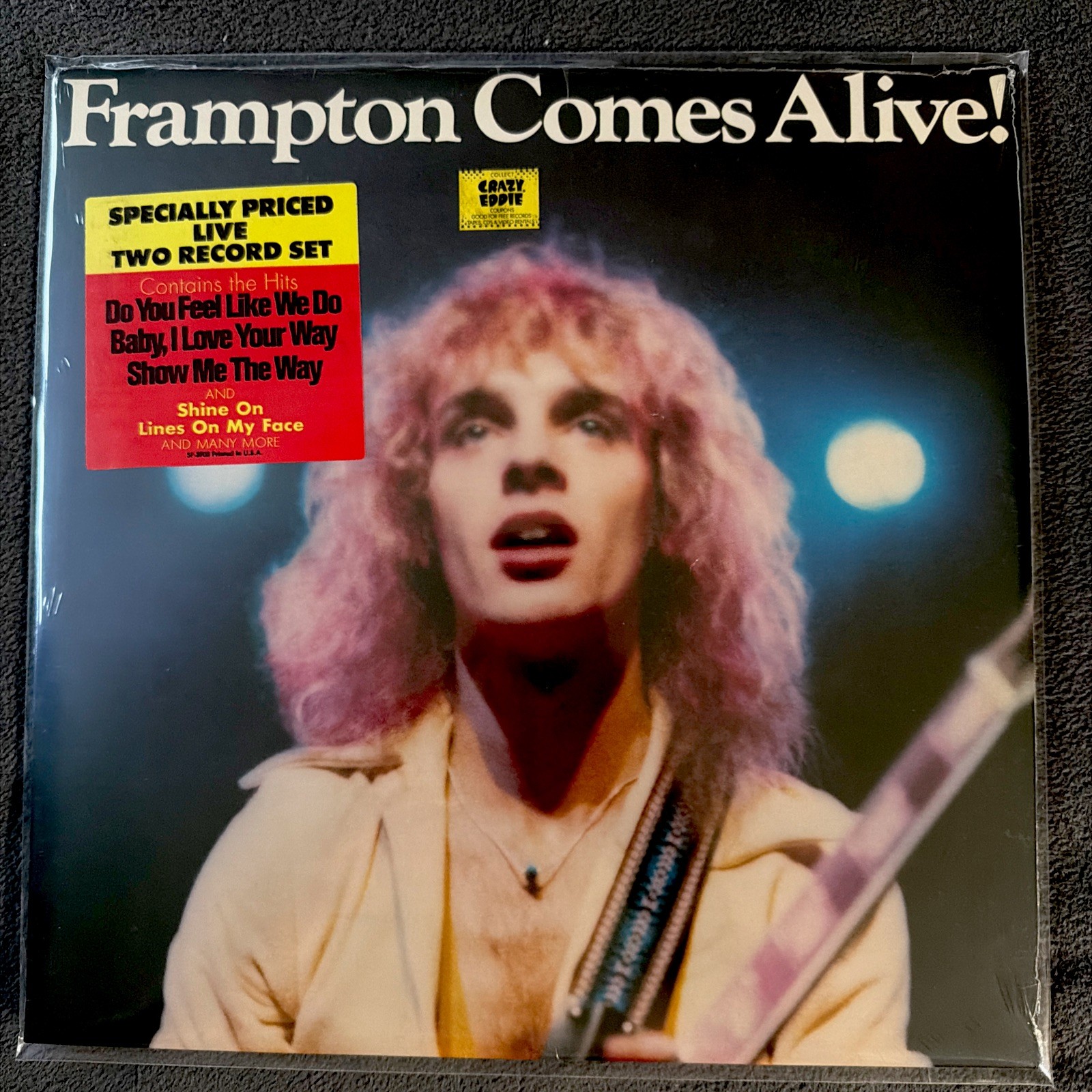 Peter Frampton Comes Alive 2LP SEALED SP-3703 Hype Sticker Crazy Eddie NOS