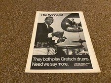 JBF37 ADVERT 11X8 POLL WINNERS GRETSCH DRUMS. ELVIN JONES. ANTHONY WILLIAMS picture