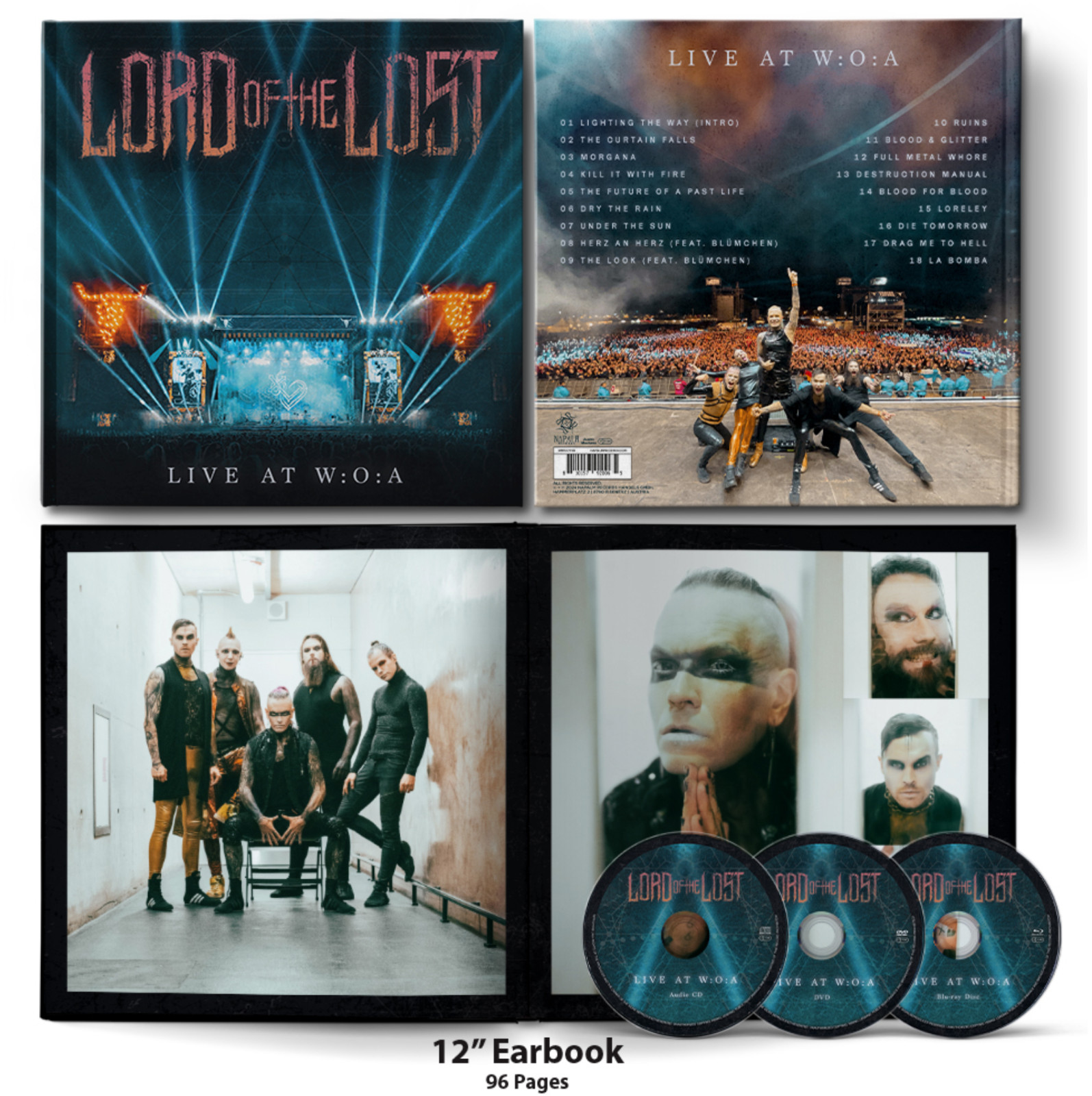 LORD OF THE LOST Live At W:O:A Limited Edition 3CD Earbook SEALED NEW