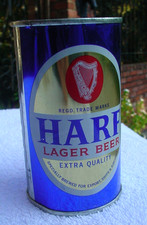 Harp Lager Beer Can Punch Top Flat-Top Vintage (free ship) picture