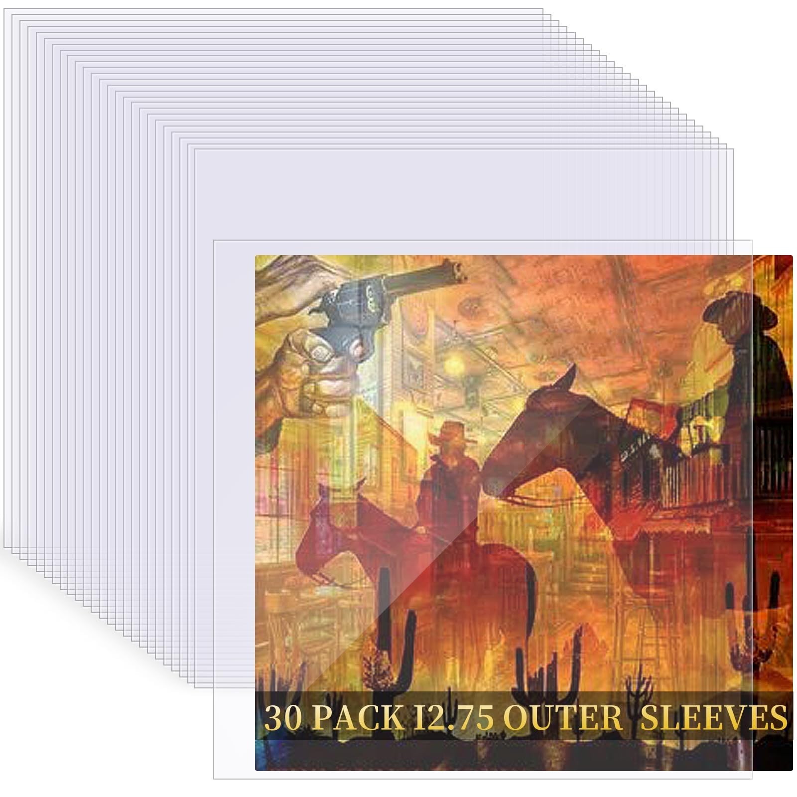 30 Pack 4 Mil Thick Vinyl Sleeves, 12.75\