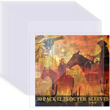 30 Pack 4 Mil Thick Vinyl Sleeves, 12.75