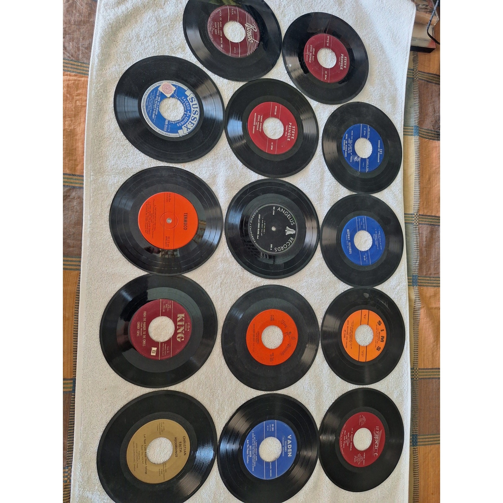 12 Vintage Gospel Christian 45 RPM Records + 33s HTF Obscure Labels Vaden Sussex