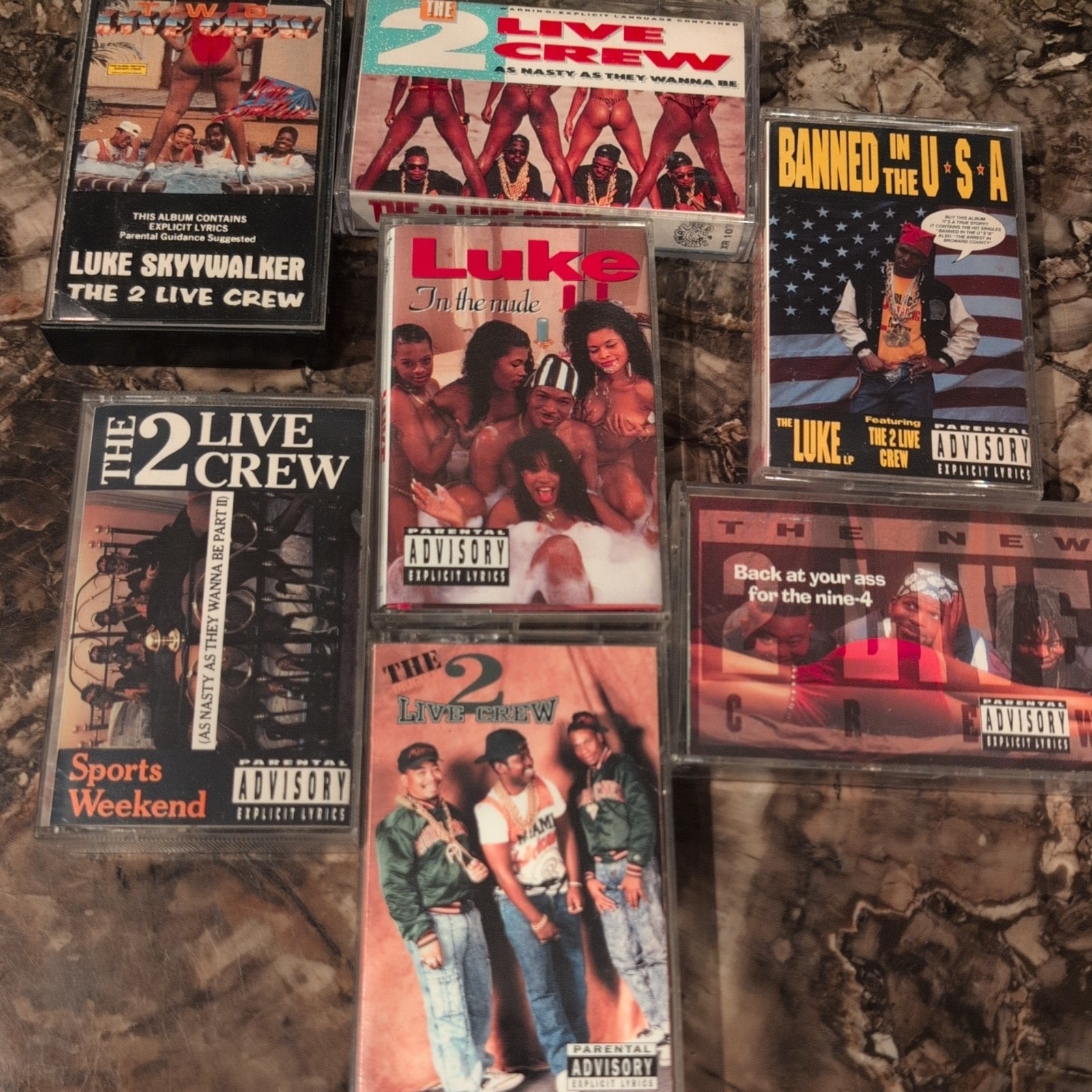 2 Live Crew-Vintage Hip Hop Rap Lot of 7, 80s/90s, Luke Skywalker, Explicit