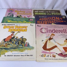 Vintage Childrens LP Vinyl Record Albums Lot 6 Disney 12