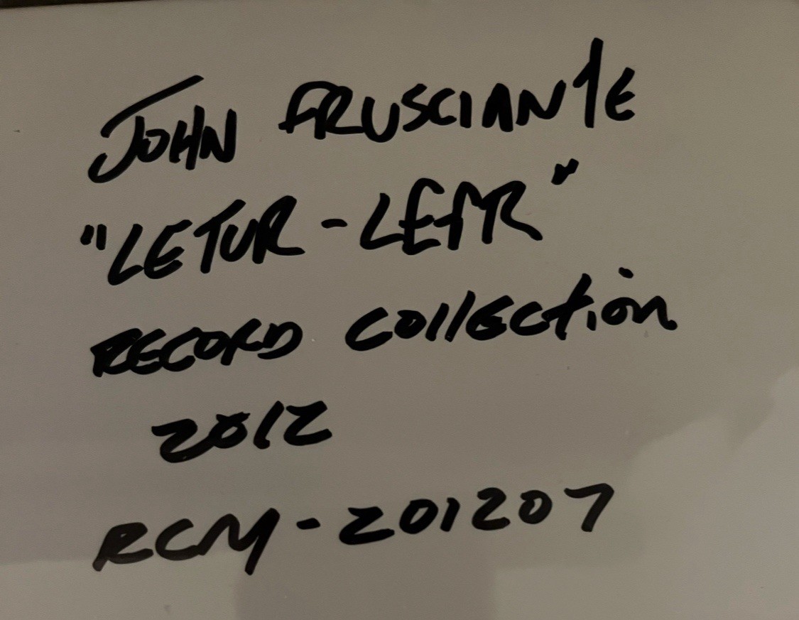 John Frusciante ‎ Letur-Lefr Rare Test Pressing Vinyl Record RZA RHCP 201207 RCM