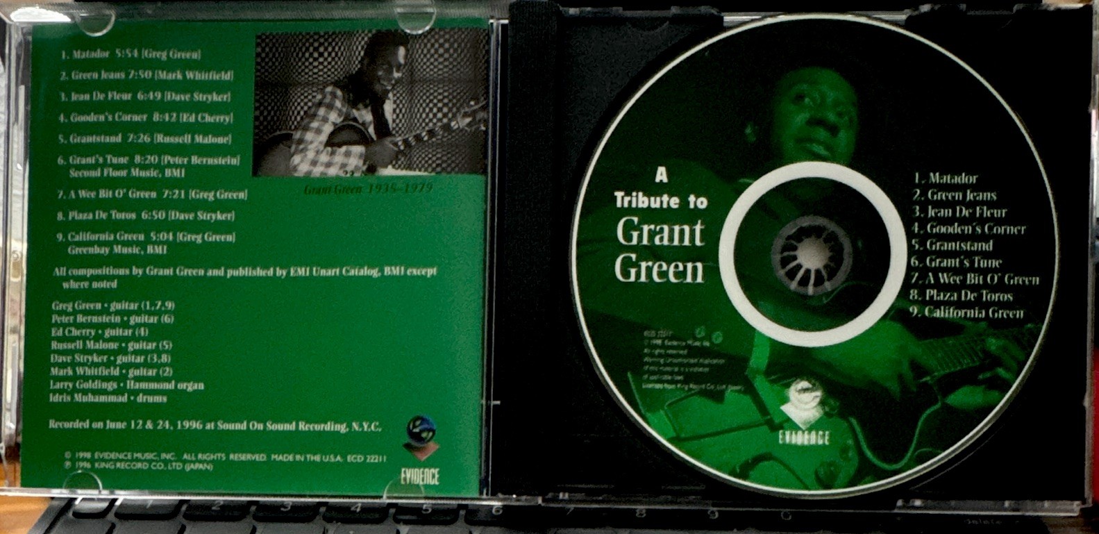 Evidence A Tribute to Grant Green Jazz CD Album 1996 Catalog# ECD 22211-2