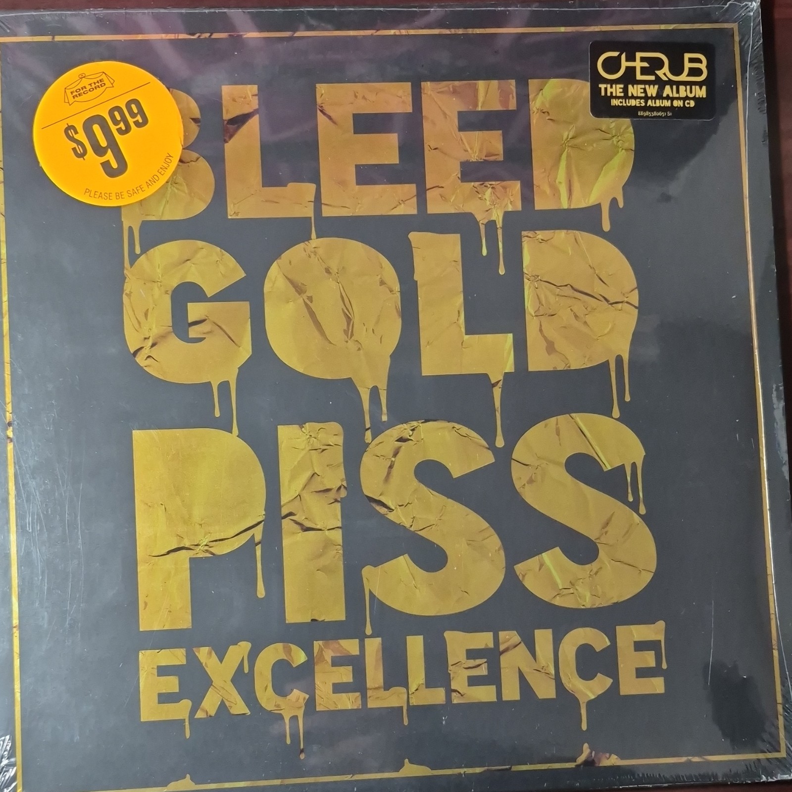 Cherub Bleed Gold, Piss Excellence Vinyl LP Cherub Music LLC Includes CD