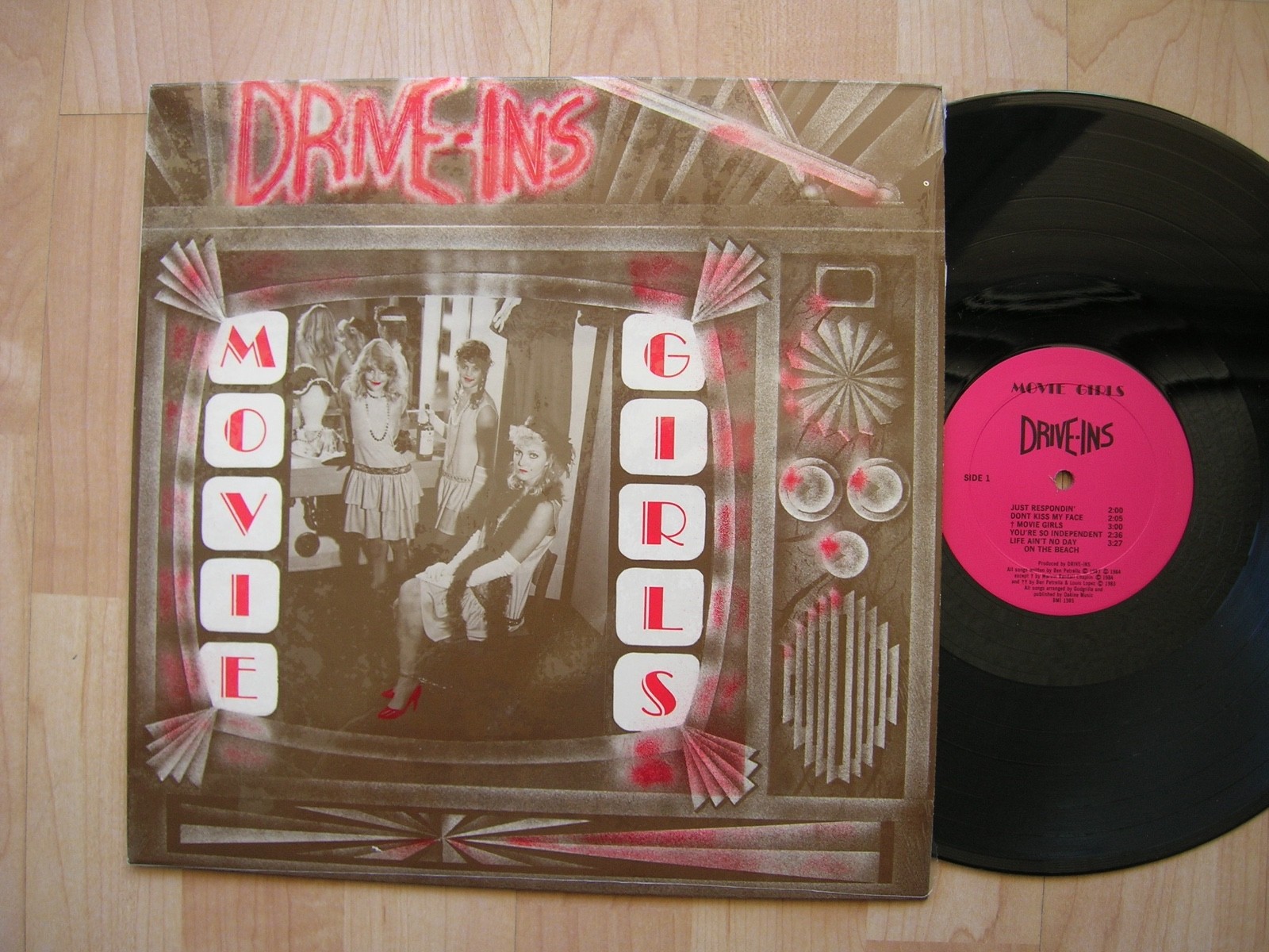 DRIVE-INS movie girls PRIVATE PRESS new wave synth pop orig 1985 SHRINK NM