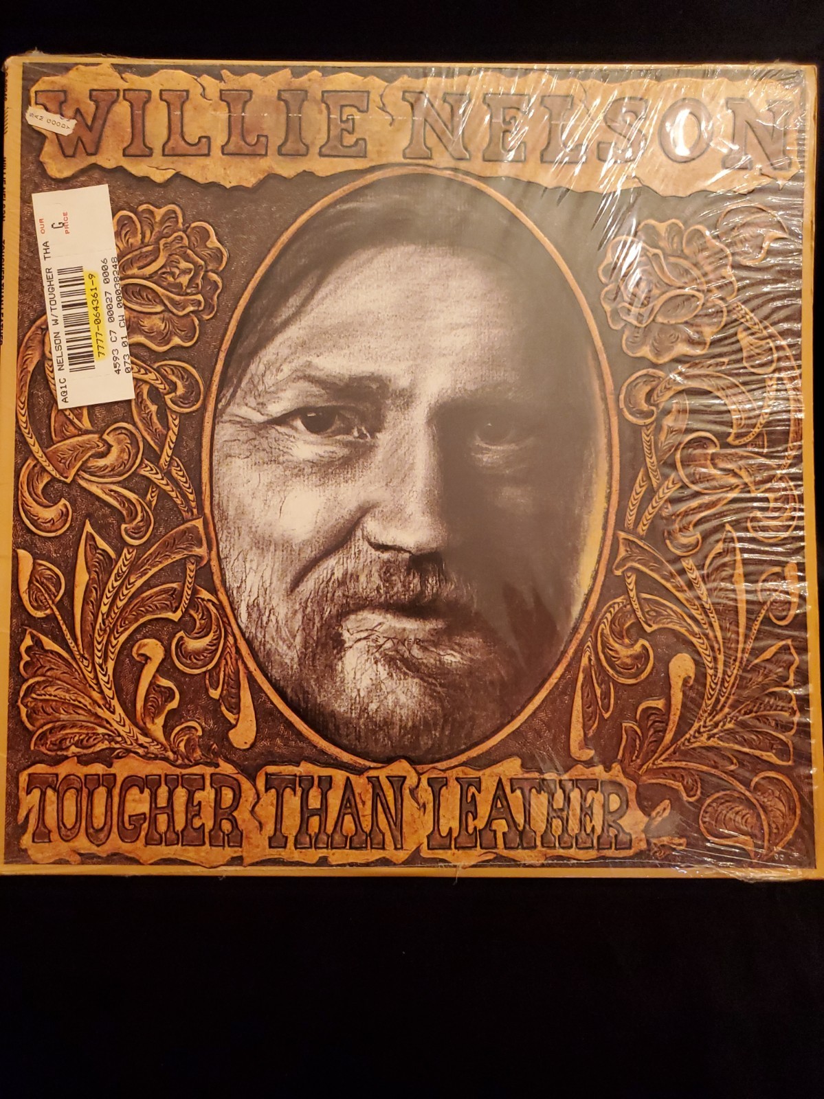 WILLIE NELSON Tougher Than Leather '83 Columbia original embossed cover w Shrink