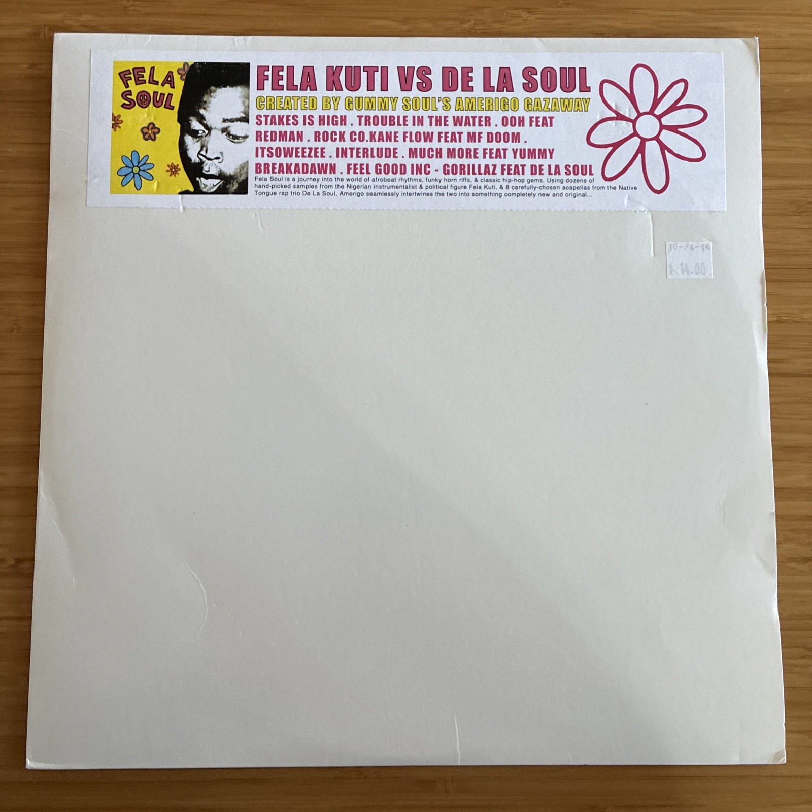 Fela Kuti Vs. De La Soul - Fela Soul (LP) - CLEANED VG+ VINYL