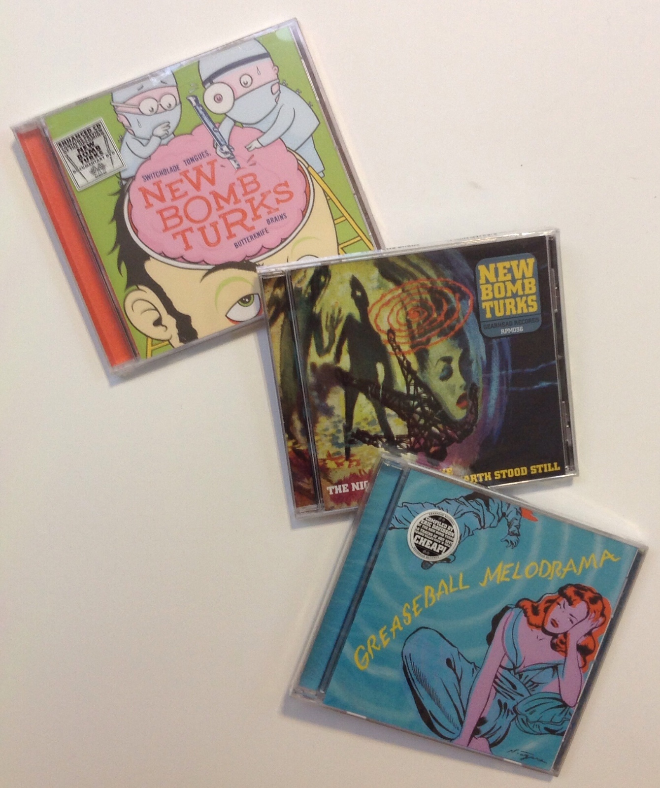 LOT of 3 New Bomb Turks CDs Gearhead Greaseball Night Before Switchblade Tongues