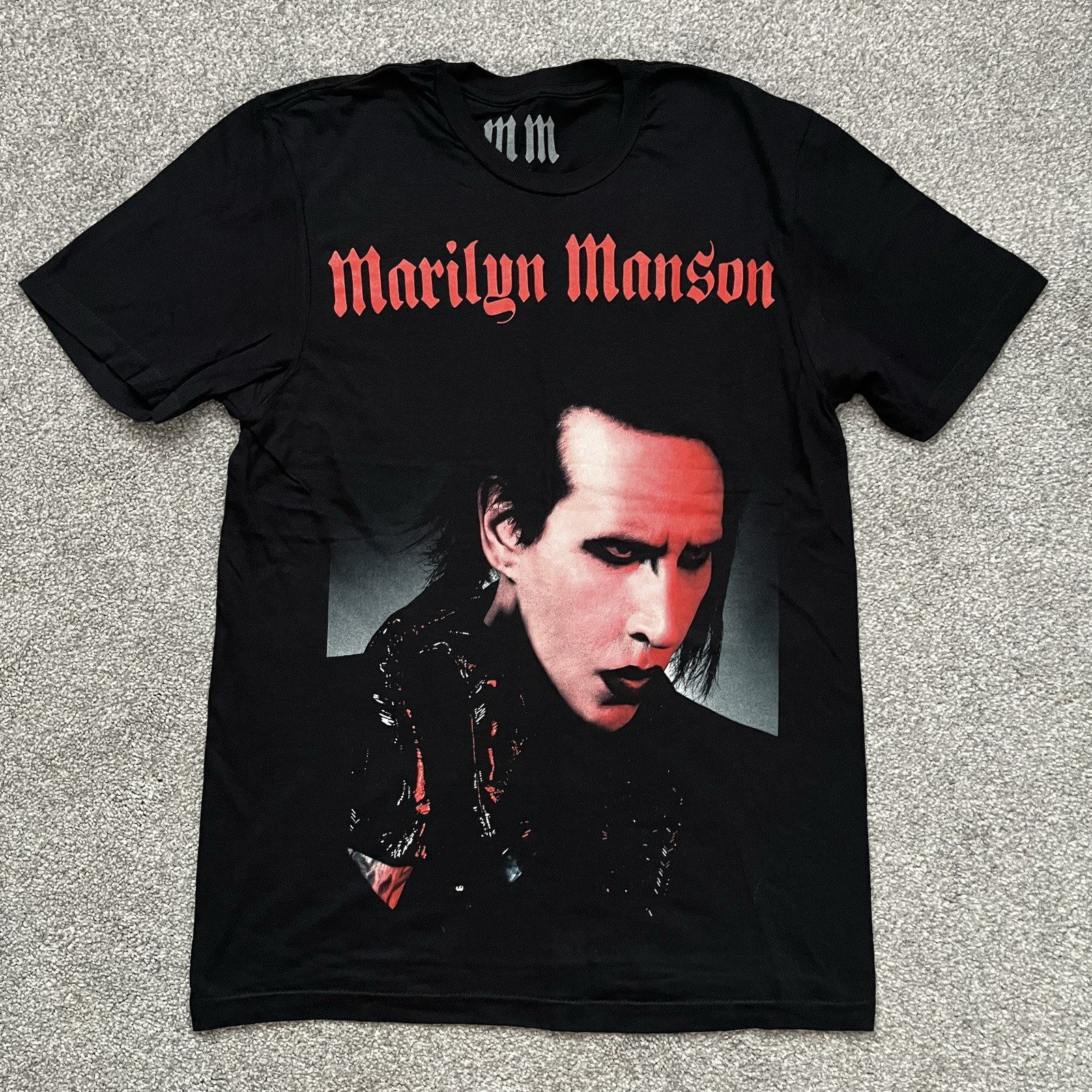 Mens Marilyn Manson Graphic World Tour 2025 Black T-Shirt - Size Small