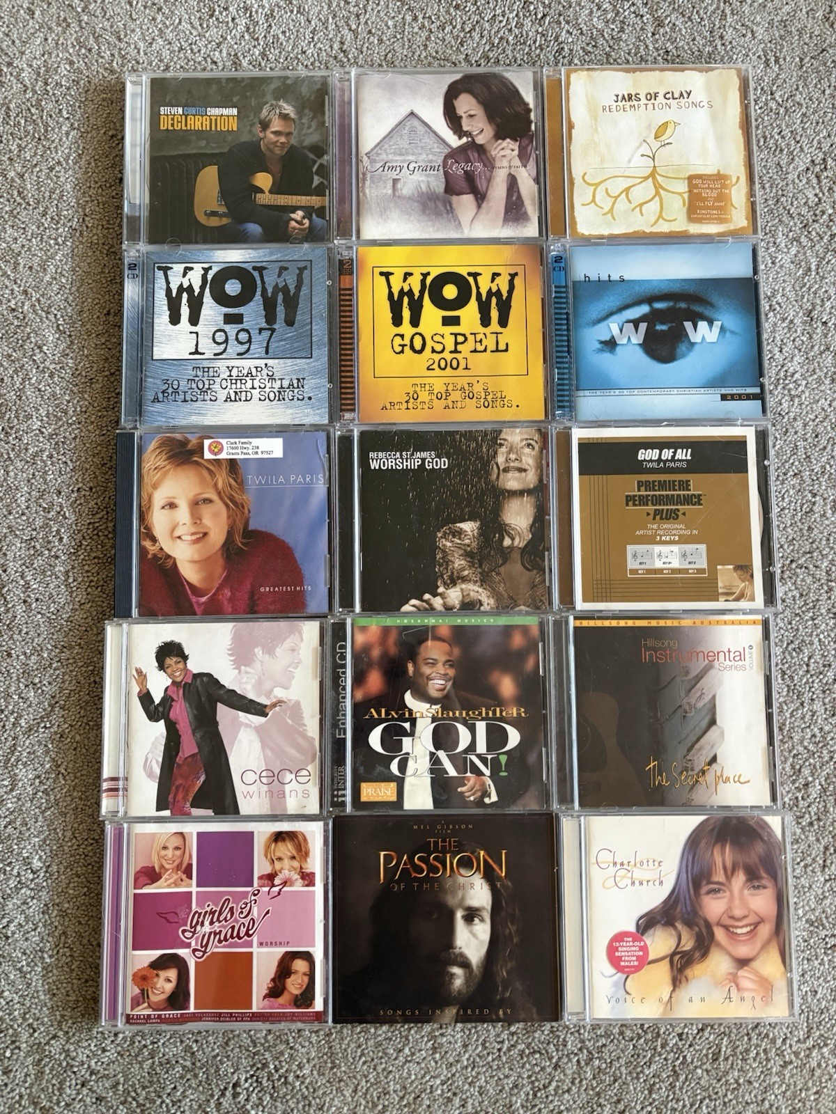 Christian Music Lot Of 15 CDs Amy Grant Steven Curtis Chapman WOW Cece Winans +