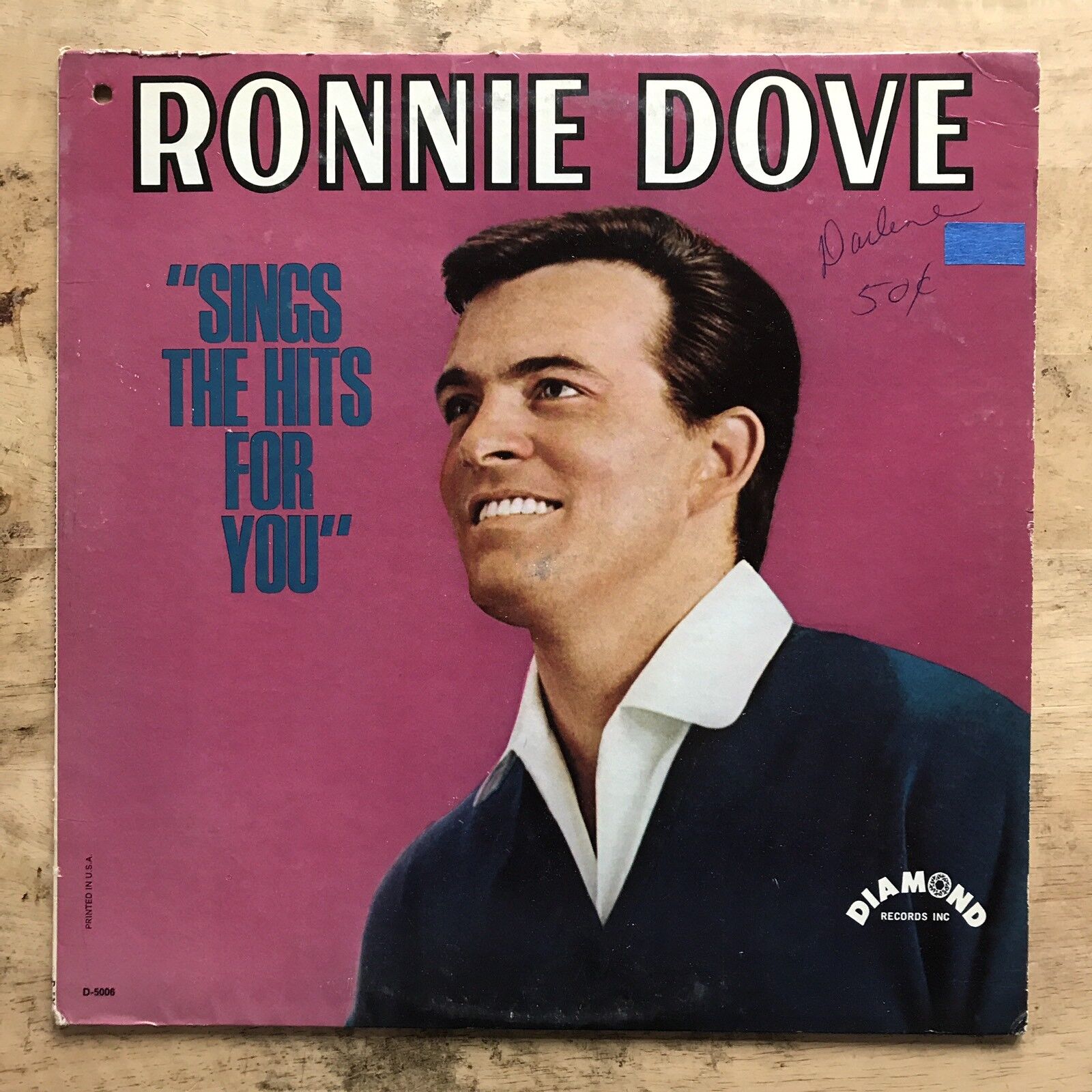 Vintage Ronnie Dove ‎– Sings The Hits For You 1975 Vinyl LP Record