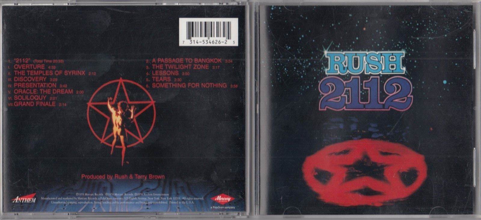 Rush - 2112 [Remaster]  (CD, May-1997, Mercury) ROCK METAL