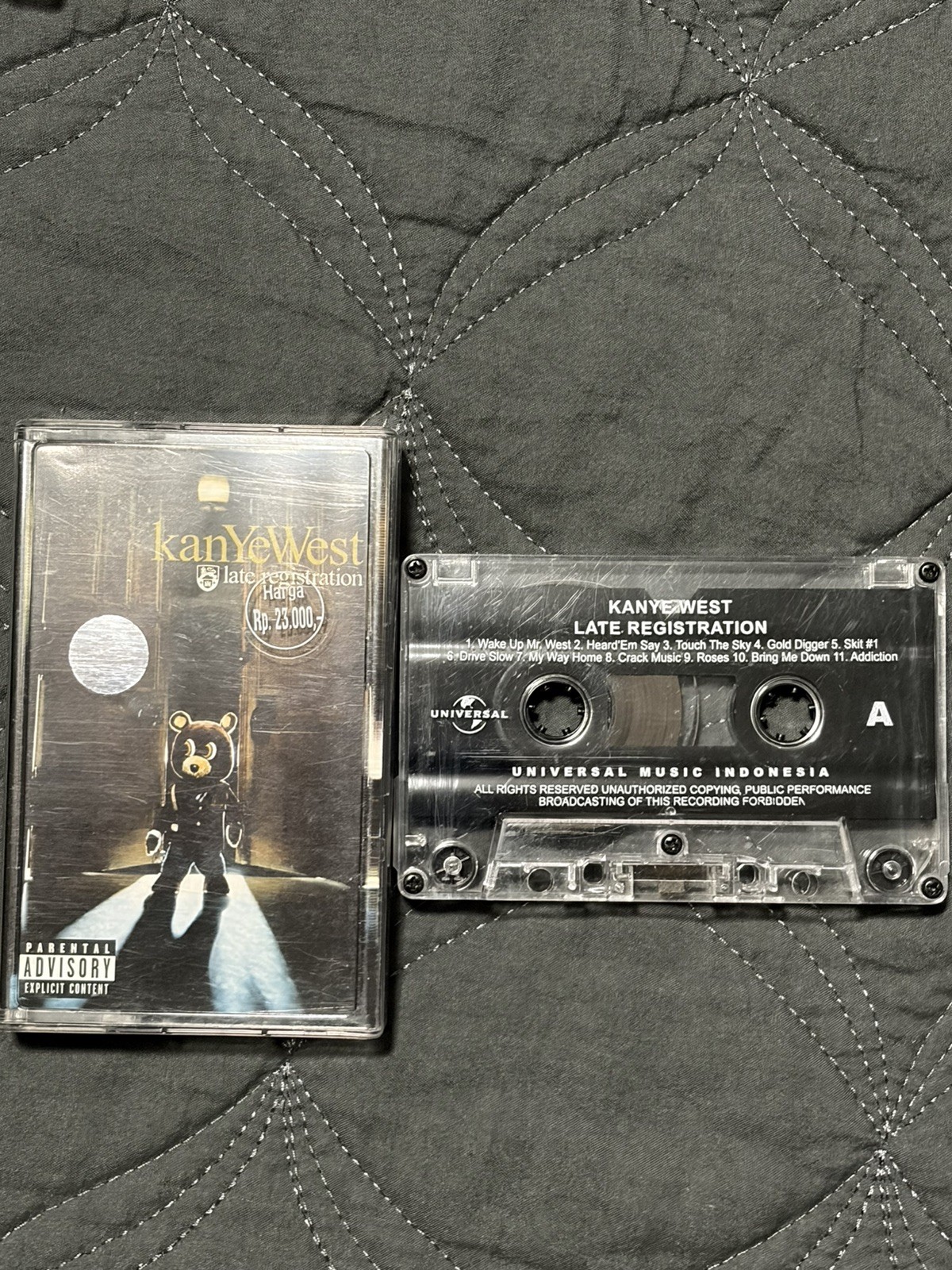 Kanye west Late Registration Official Indonesia Release NOT A BOOT 2005 Cassette