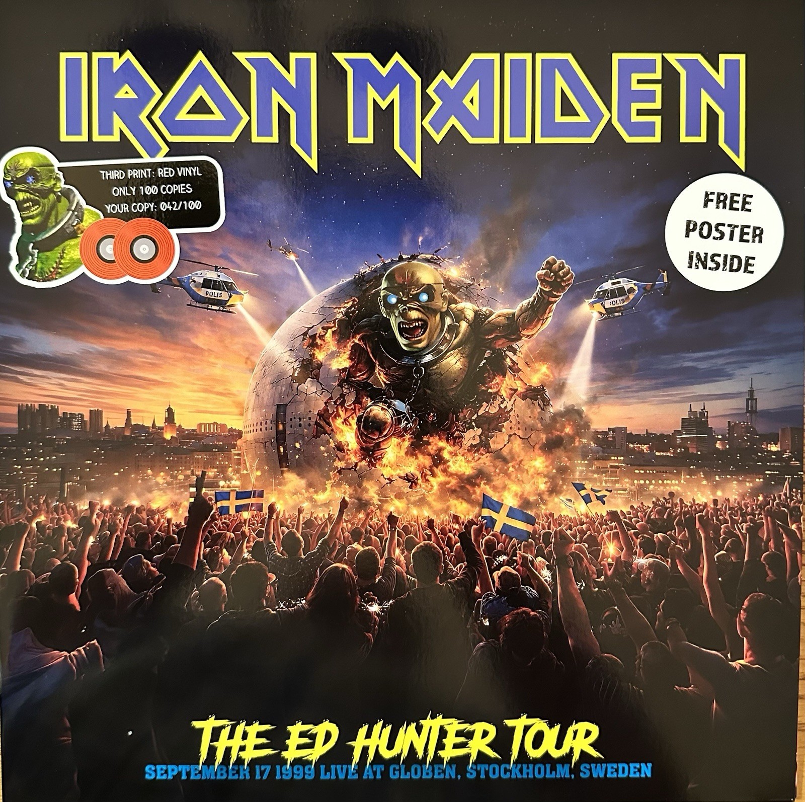 Iron Maiden - The Ed Hunter Tour ‘99 2LP Gatefold Vinyl With Poster Black Vinyl