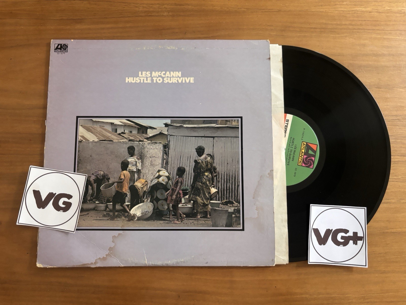 Les McCann Hustle To Survive VG+  JAZZ Vinyl Lp 1975