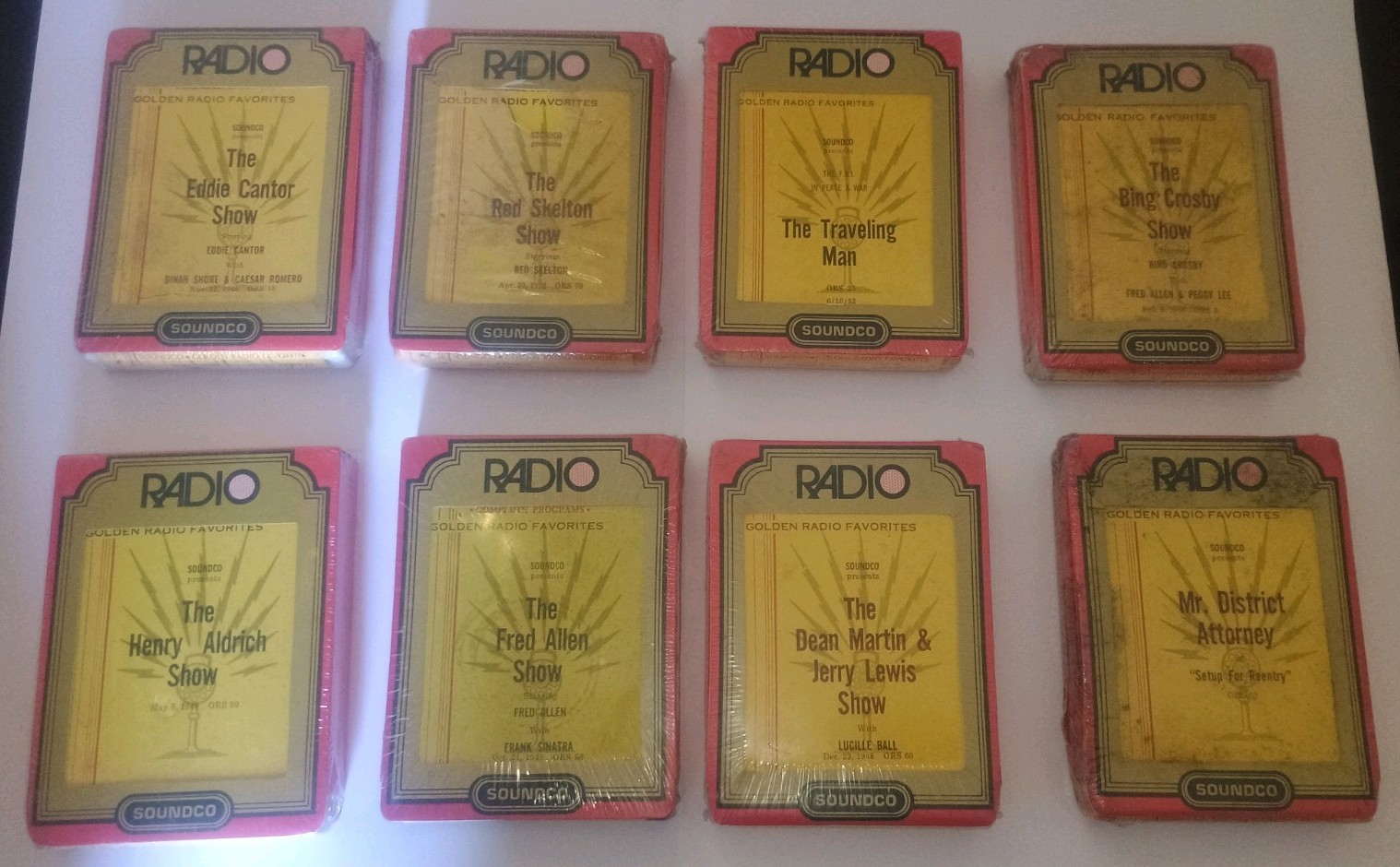 Radio 8-Track Tapes Vintage 1940's & 50's  (8)  mixed lot  new sealed 