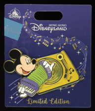 HKDL Hong Kong Vinyl Record Player Mickey Mouse LE 400 Disney Pin picture