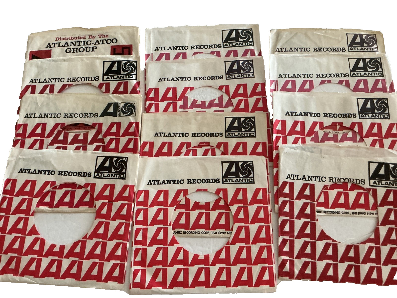 AS478 Lot of 12 Atlantic Factory Sleeves Acceptable  to Good   for 7”
