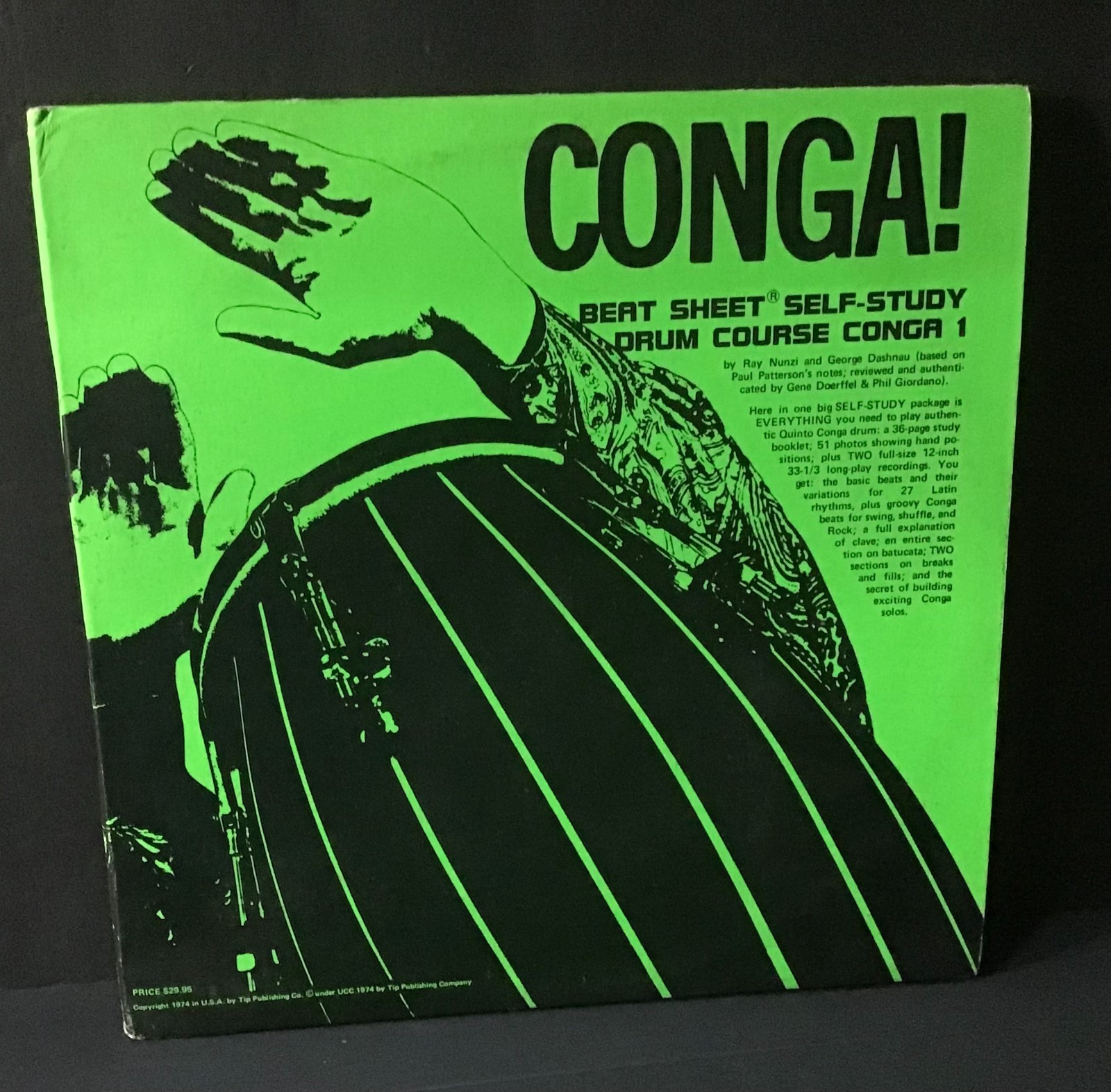 BEAT SHEET drum study course CONGA funky PERCUSSION drums OG 2 Vinyl VG++