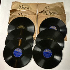 6 Decca Bing Crosby 78 RPM 78s Singles Lot With Paper Sleeves picture