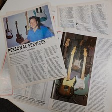 guitarist magazine cutting 1990 JOHN PAGE FENDER CUSTOM SHOP , 4 pages picture