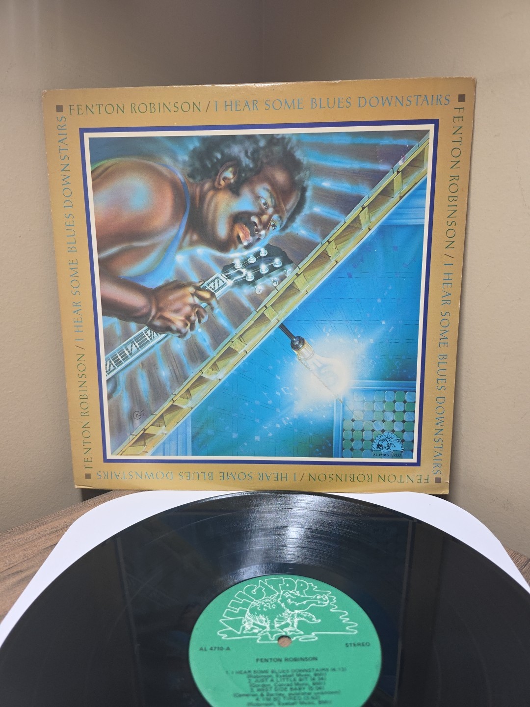 Fenton Robinson - I Hear Some Blues Downstairs - Vinyl LP 1978 Alligator EX/EX