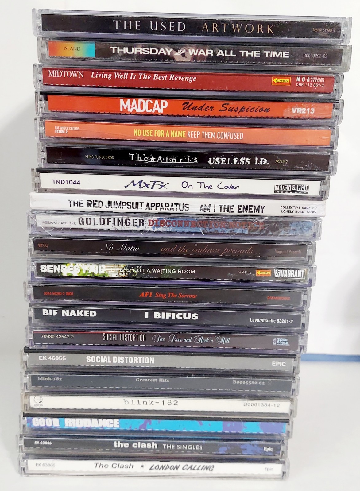 20 Punk, Pop Punk, Emo, Post Hardcore CD Lot. Thursday, AFI, Senses Fail, Social