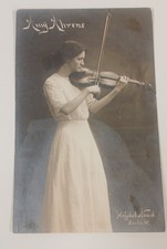 Rppc 1900s German Violinist Amy Aherns real photo postcard  picture