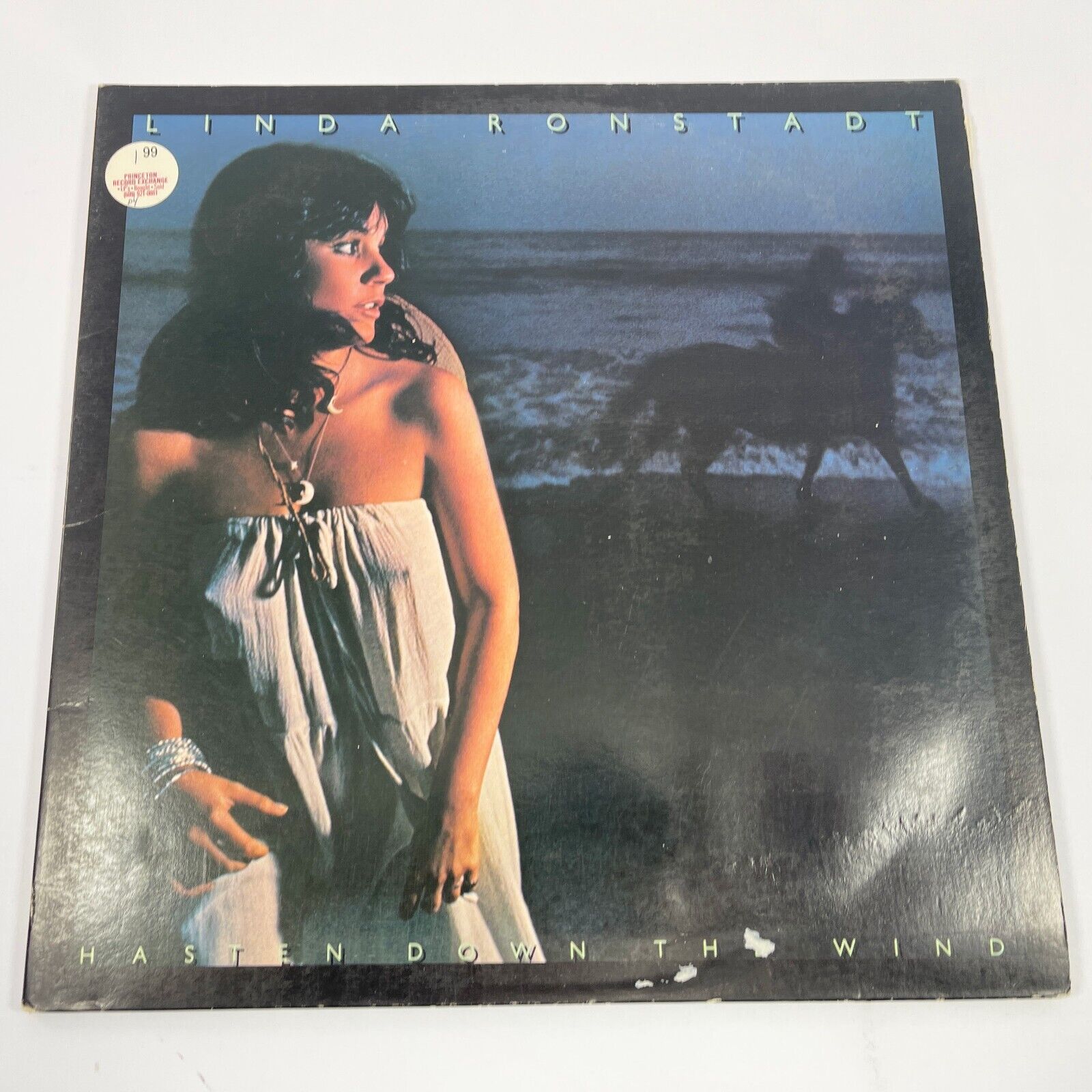 Vintage Linda Ronstadt Hasten Down The Wind Vinyl LP 7e-1072-A Stereo VG+