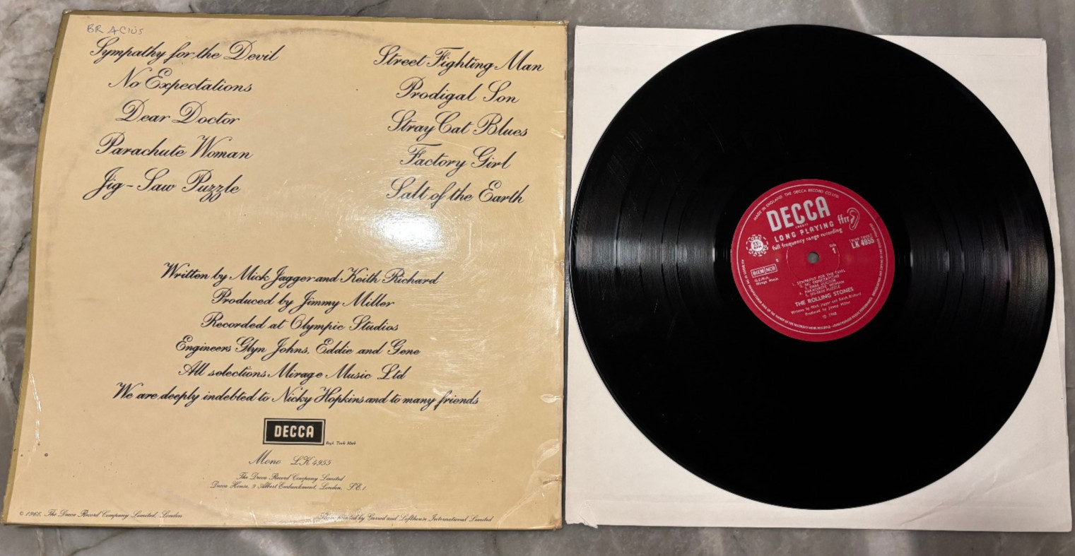 Rolling Stones Beggars Banquet 1968 Decca UK Import Mono LK 4955 1st Press
