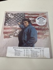 Signed Auto of Johnny Cash-Ragged Old Flag Vintage Vinyl LP 1974 Columbia Promo picture