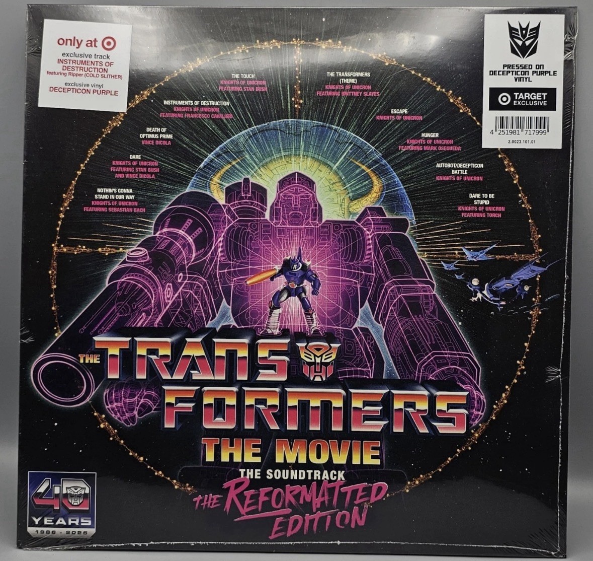 Transformers The Movie Soundtrack Reformatted Edition Purple Vinyl Target Sealed
