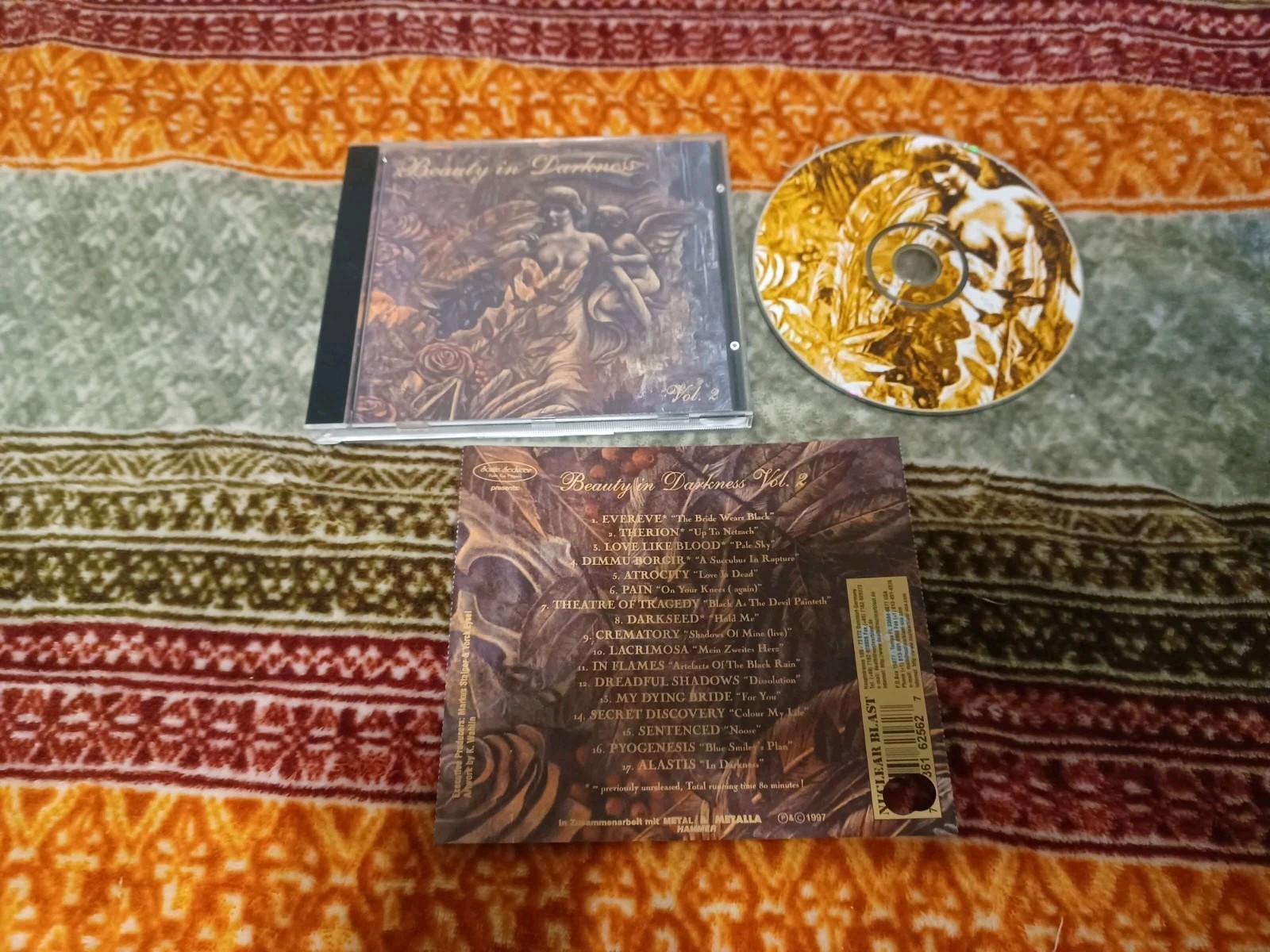 BEAUTY IN DARKNESS CD 1997 NUCLEAR BLAST COMPILATION therion pyogenesis and more